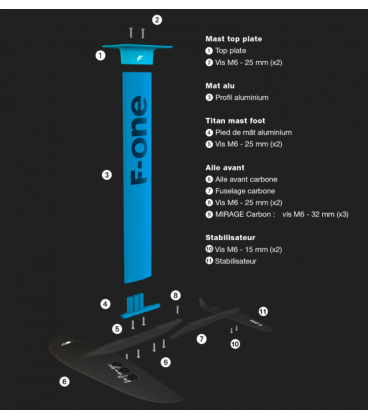 Kitefoil F-One Mirage Carbon 800