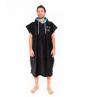 PONCHO ALL IN CLASSIC FLASH BLACK TURQUOISE