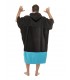 Poncho Surf, Bain et Plage – Adulte – Black / Turquoise