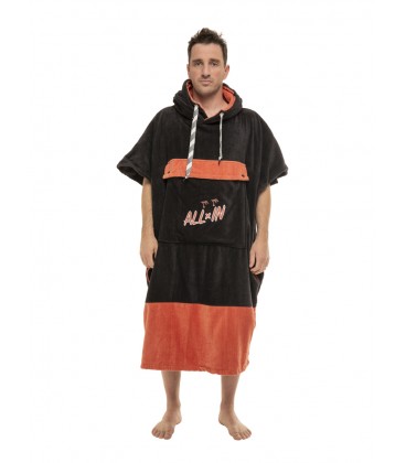 Poncho Surf, Bain et Plage – Adulte – Black / Argile