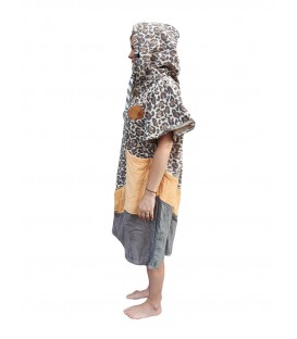 PONCHO Léopard Beige