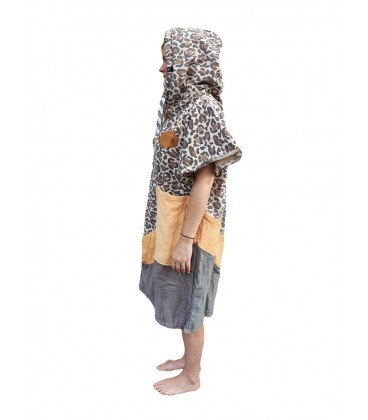 Poncho Surf, Bain et Plage – Femme – Léopard Beige